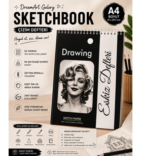 DreamArt Galery A4 Sketchbook Eskiz Defteri Çizim Defteri