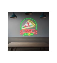 PIZZA fresh&hot Yazılı ve Şekilli Neon Tabela