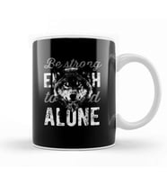 Wolf Be Strong Alone Kupa Bardak Porselen