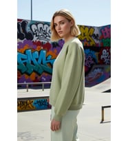 Kadın Bisiklet Yaka Düşük Kol Regular Kalıp Örme Sweatshirt Fonksiyonel Dayanıklı Kaliteli
