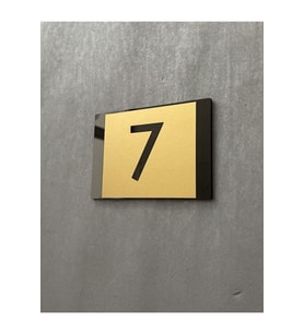 Minimal Gold Tasarım Apartman Numarası