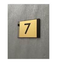 Minimal Gold Tasarım Apartman Numarası