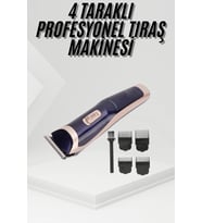 Tıraş Makinesi 4 Başlıklı Paslanmaz Çelik Bıçaklı Tüm Saç Tiplerine