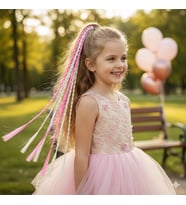 Tokalı Örgülü Saç 6 adet pembeli  Kıskaç Tokalı Peruk Saç Tokası 32 cm Uzunluk