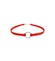Kırmızı Renk Kadın Süet Round Choker