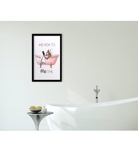 BK Home Banyo Dekoratif Ahşap Siyah Çerçeveli Tablo-21