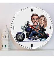 Ruh İkizim Karikatürlü Sevgiliye Hediye Kişiye Özel Duvar Saati