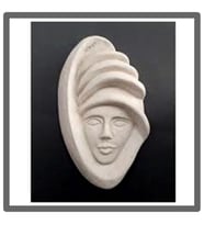 Seramik Mask Kız Kafası