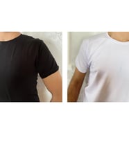 Erkek Elastan Bisiklet Yaka Kısa(Yarım) Kol 2 Adet Karışık Renk T-Shirt (Siyah Beyaz)
