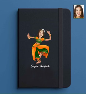 Kişiye Özel Kadın Model 13x21 Siyah Defter-47