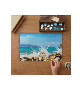 Okyanus Kıyısı ve Dalgalar Tasarımı 240 parça Ahşap Puzzle Ahşap Kutuda MP08182