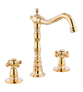 FKN LPD Koç 3 Delikli Altın Lavabo Bataryası