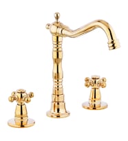 FKN LPD Koç 3 Delikli Altın Lavabo Bataryası