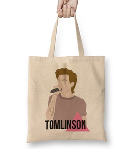 Louis Tomlinson Pink Triangle Bez Çanta Uzun Saplı