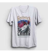 Presmono Unisex Beyaz Roses Rapper Kendrick Lamar T-Shirt 487147tt