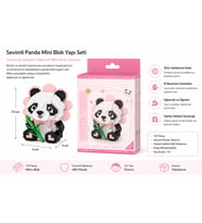 OTURAN SEVİMLİ ÇİÇEK PANDA 350 PARÇA BLOCK OYUNCAK