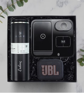 Kişiye Özel Stanley Termos JBL Hoparlör Şarj Standı Premium Hediye Seti