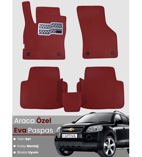 CHEVROLET CAPTİVA (2006-2011) Uyumlu EVA Paspas Tam Set–Araca Özel,Su Geçirmez,Kolay Montaj