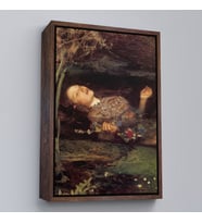 Çerçeveli Shakespeare'in Ophelia'sı Hamlet Dekoratif Duvar Tablosu (Siyah)