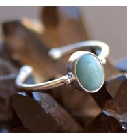 Larimar Taşı Gümüş Yüzük - Ayarlamalı