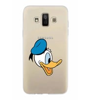 Samsung Galaxy J7 Duo Kapak Donald Duck Tasarımlı Şeffaf Silikon Kılıf