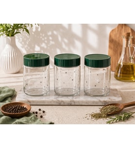 3 lü Yıldız Cam Baharatlık 300 ml.