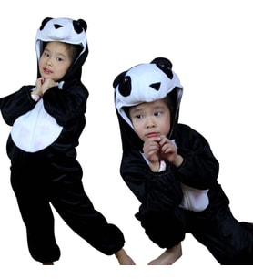 Çocuk Panda Kostümü 4-5 Yaş 100 cm (Çok Renkli)