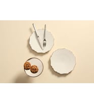 Porland Tide Platin Düz Tabak 17 cm 04ALM007283 (Beyaz)