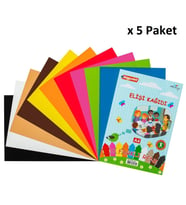 Bigpoint Elişi Kağıdı A4 Karışık 10 Renk - 80 Gram x 5 Paket