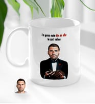 BK Gift Kişiye Özel Babalar Günü Hediyesi Godfather Baba Karikatürlü Kupa Bardak-9 (Beyaz)