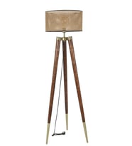 STİL CEVİZ LAMBADER SİLİNDİR RATTAN ABAJURLU