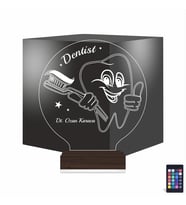 Luvivia Diş Doktoru Hediye Diş Hekimi Kişiye Özel 3D Lamba - Masa Gece Lambası