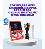 Mey İthalat® Şarjlı Taşınabilir El Oyun Konsolu 400 Oyun