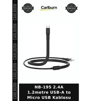 NB-195 2.4A 1.2metre USB-A to Micro USB Kablosu Tablet Araç Bireysel