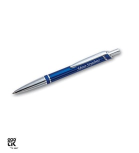 Kişiye Özel Mavi ve Gümüş Renk Metal Tükenmez Kalem GDTK-904134
