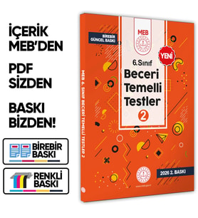 2026 6.Sınıf MEB Beceri Temelli Testler 2. Kitap Örnek Soru Bankası (Renkli Baskı) BASKI ÜCRETİ