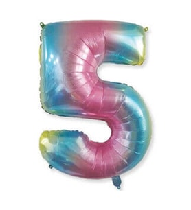 Benim Marifetlerim 5 Rakamı Rengarenk Folyo Balon 40 Inch 90 Cm
