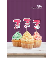 Unicorn Temalı * 7 (yedi) Yaşında Cupcake Süsü '10lu