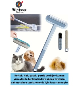 Dayanıklı Yıkanabilir Kolay Temizlenir Pet Kedi Köpek Uzun Saplı Evcil Hayvan Tüy Temizleme Fırçası