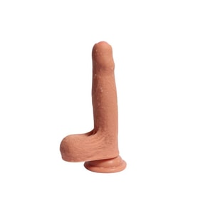18 cm Et Dokulu Gerçekçi Çift Katmanlı Sünnetsiz Silikon Penis - Azazel