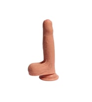 18 cm Et Dokulu Gerçekçi Çift Katmanlı Sünnetsiz Silikon Penis - Azazel