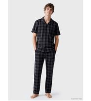 LC WAIKIKI Antrasit Regular Fit Ekose Erkek Pijama Takımı