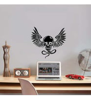 Ölüm Böceği Kurukafa Silüeti Dekoratif Duvar Sticker, Çıkartma, Etiket