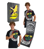 Fenerbahçe ERKEK TRIBUN ALTI RENK LOGOLU TSHIRT UV KUTU HEDİYELİ (Lacivert-Gri)