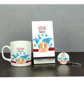 Lojistisyen Üçlü Set (Kupa + Telefon Standı + Anahtarlık)