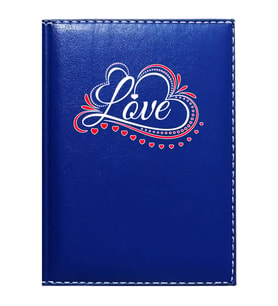 PROMOSYON DENİZİ  I LOVE YOU 6 GÖRSELLİ LACİVERT RUHSAT KABI