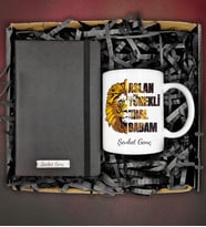 Babalar Günü Kişiye Özel Kral Babam Kupa&Kişiye Özel Defter Hediye Seti