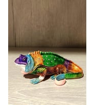 Swarovski Taşlı Iguana Mücevherlik / Dekoratif Biblo (Beyaz)