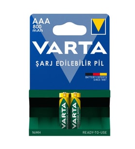 Varta 56703 1.2V 800 Mah Şarjlı AAA İnce Kalem Pil (2 Li Paket)
