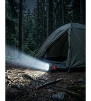 3 LED El Feneri 5 Modlu Güçlü Aydınlatma ve Metal Klipsli